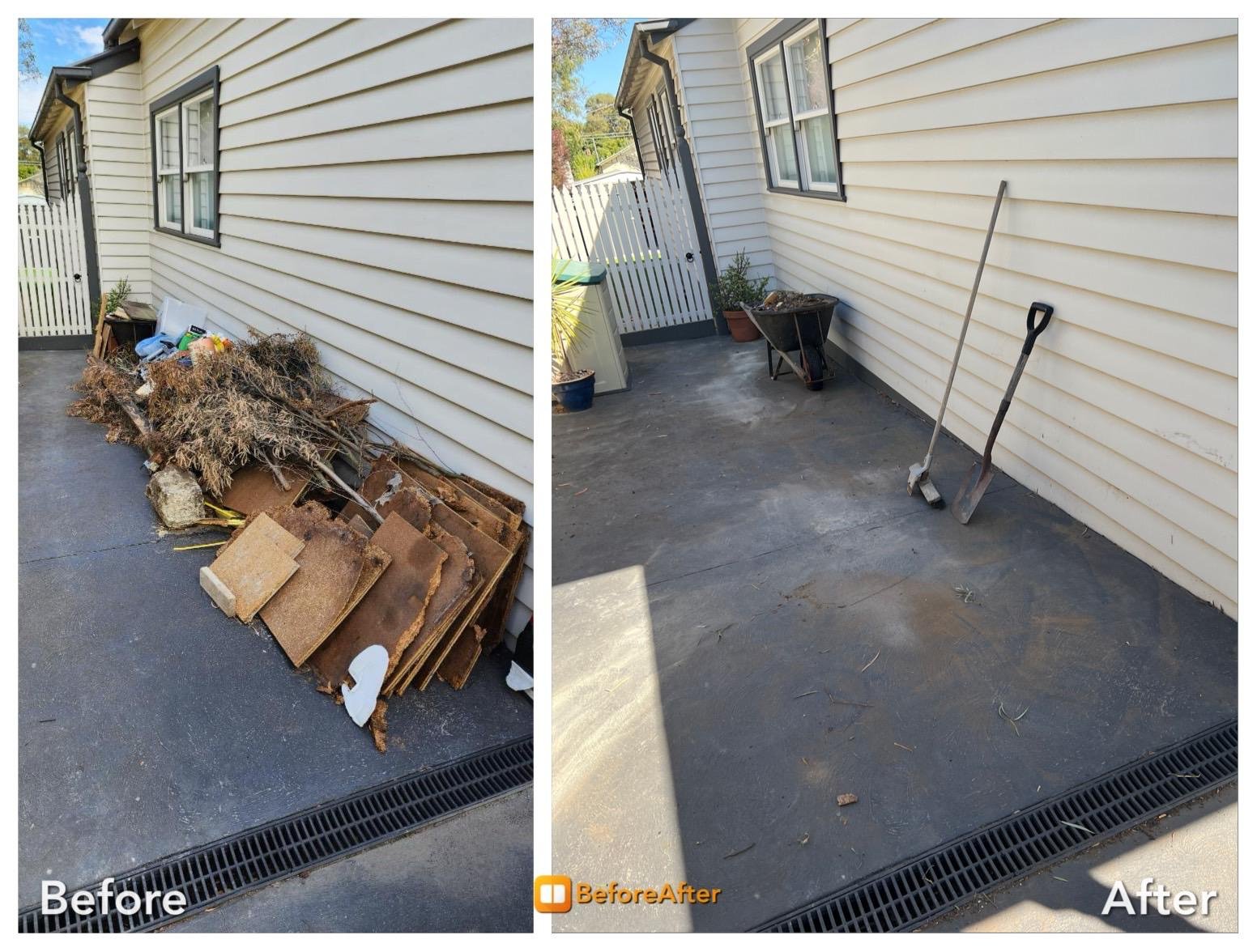 Commercial Rubbish CleanUp Before & After